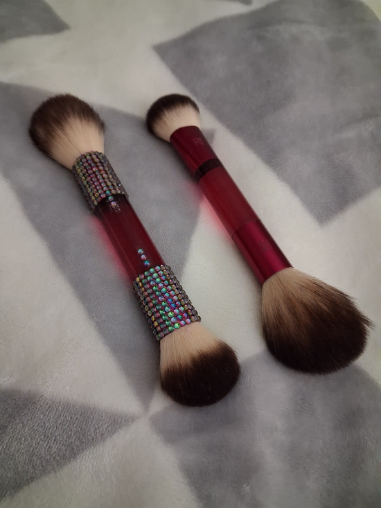 Other - 1 Custom Bedazzled Red Dual-Ended Makeup Brush Set - Women Makeup